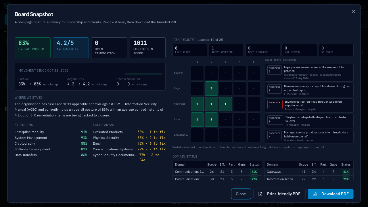 Board-ready in one click